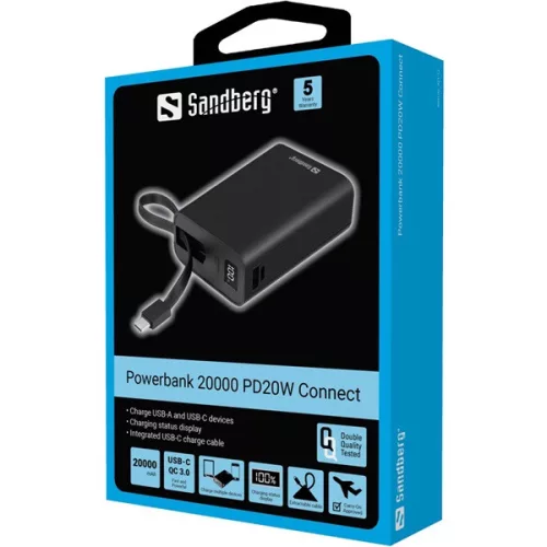 Sandberg Akkubank - Powerbank 20000 PD20W Connect