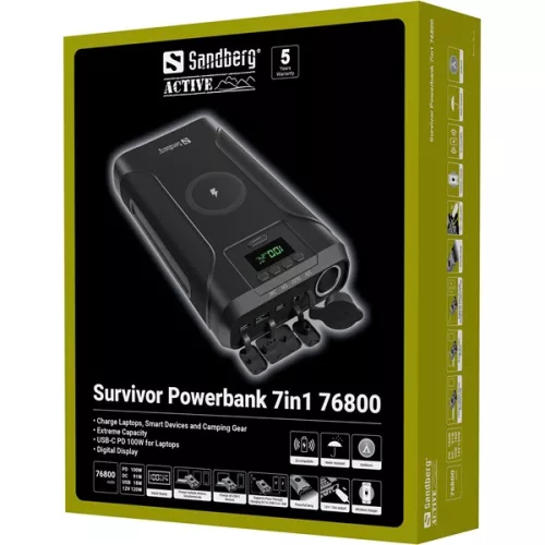 Sandberg Akkubank - Survivor Powerbank 7in1 76800