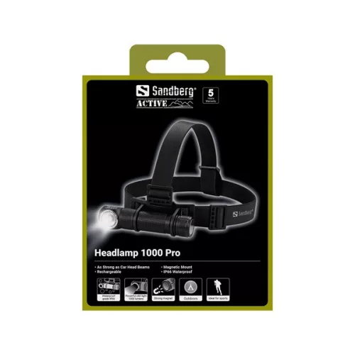 Sandberg Fejlámpa - Headlamp 1000 Pro