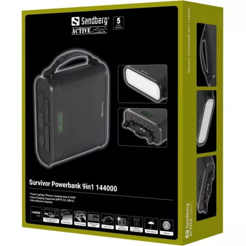Sandberg Akkubank - Survivor Powerbank 9in1 144000