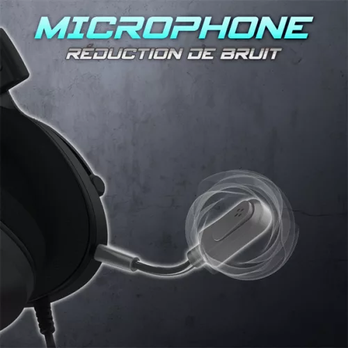 Spirit of Gamer Fejhallgató - ELITE H40 Black (MultiPlatform, RGB, 3.5mm Jack, mikrofon, hangerőszabályzó, nagy-párnás)