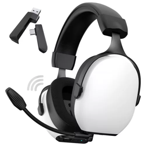 Spirit of Gamer Wireless Fejhallgató - MIC-XH1400 (MultiPlatform, 7.1,mikrofon, hangerőszabályzó, nagy-párnás, fehér)