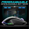 Spirit of Gamer Egér - PRO-M5 RGB (Optikai, 12800DPI, 1000Hz, 8 gomb, harisnyázott kábel, fekete)