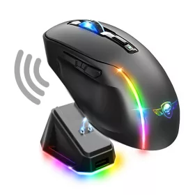   Spirit of Gamer Egér Vezeték nélküli  - ELITE-M50 Black (Optikai, 8000DPI, 1000Hz, 6 programozható gomb, RGB, fekete)