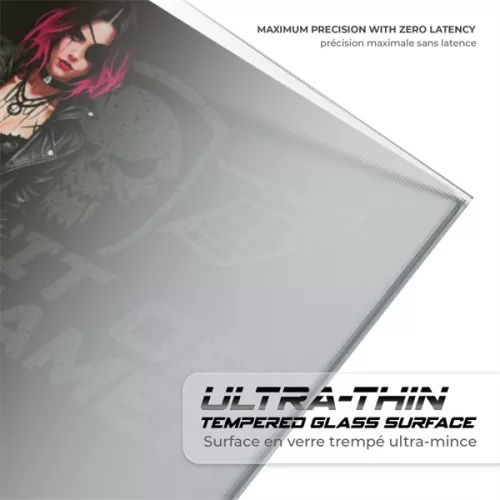 Spirit of Gamer Egérpad - Phantom (420 x 330 x 4mm; varrott szélek; üveg felület; fekete)