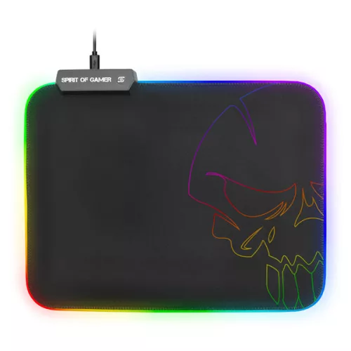 Spirit of Gamer Egérpad - RGB Medium (RGB háttérvilágítás, 350 x 255 x 3mm; fekete) csomagolás sérült!