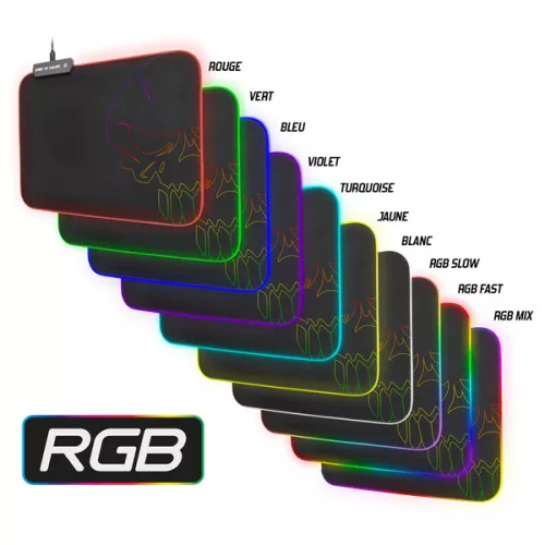 Spirit of Gamer Egérpad - RGB Medium (RGB háttérvilágítás, 350 x 255 x 3mm; fekete) csomagolás sérült!