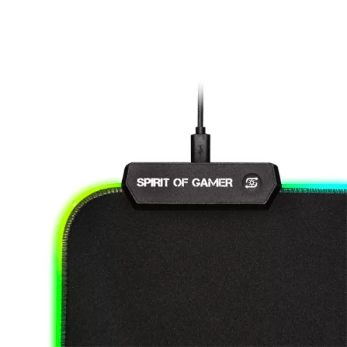 Spirit of Gamer Egérpad - RGB Medium (RGB háttérvilágítás, 350 x 255 x 3mm; fekete) csomagolás sérült!