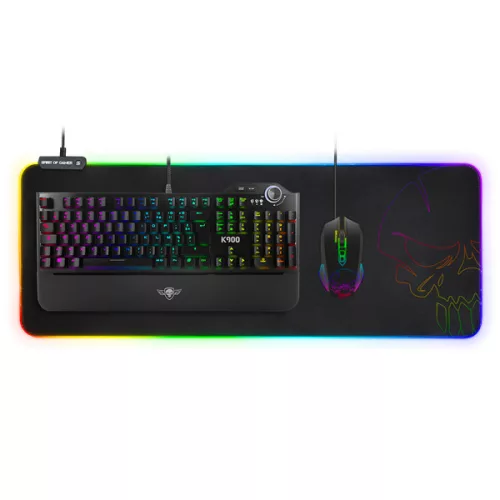 Spirit of Gamer Egérpad - RGB Large (RGB háttérvilágítás, 800 x 300 x 4mm; fekete)