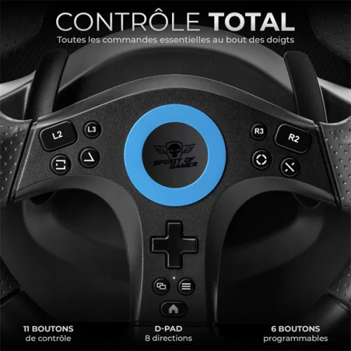 Spirit of Gamer Kormány - RACE WHEEL PRO 5 (kormány+pedálok, PC / PS4/5 / XBOX X/S/One kompatibilis, fekete)