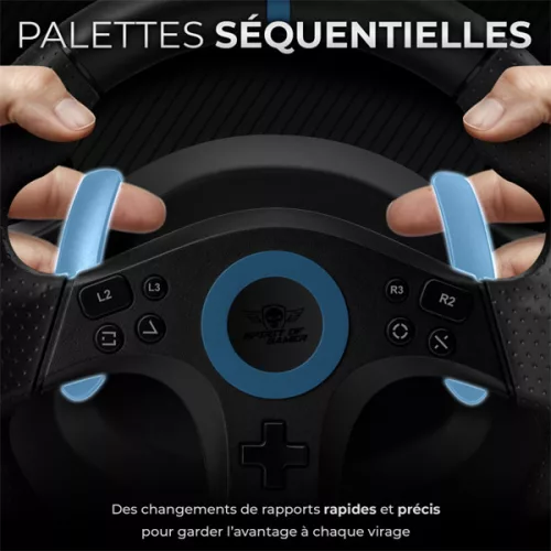 Spirit of Gamer Kormány - RACE WHEEL PRO 5 (kormány+pedálok, PC / PS4/5 / XBOX X/S/One kompatibilis, fekete)