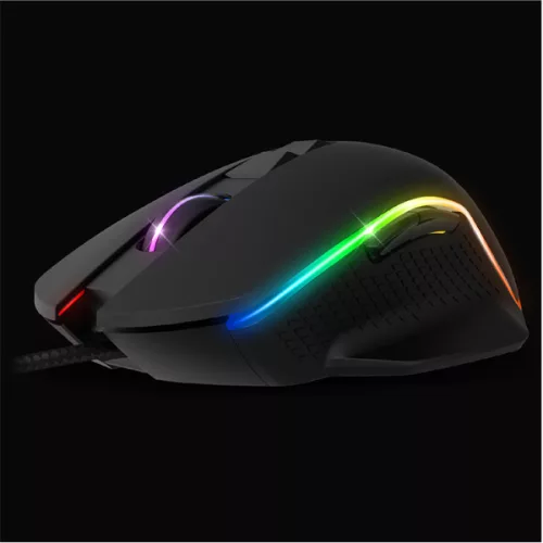 Spirit of Gamer Egér - PRO-M1 (Optikai, 8000DPI, 7 programozható gomb, harisnyázott kábel, fekete)