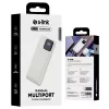 S-Link Powerbank - IP-G16L 10000mAh (3x Type-C, Lightning, 20W PD, led, fehér)