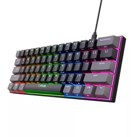   Trust Billentyűzet Gamer - GXT867 Acira (Kompakt; Mechanikus, Outemu Red switch; RGB LED; USB; fekete; angol)