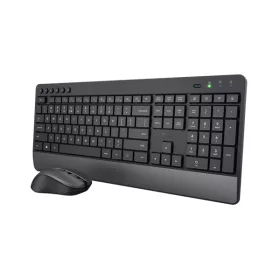   Trust Billentyűzet+Egér Kit Vezeték Nélküli - Trezo Comfort (micro vevő; USB; multimed.; fekete; magyar)