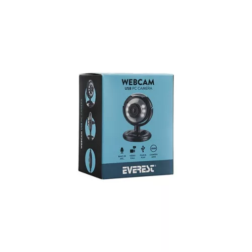 Everest Webkamera - SC-824 (640x480 képpont, USB 2.0, LED világítás, mikrofon)