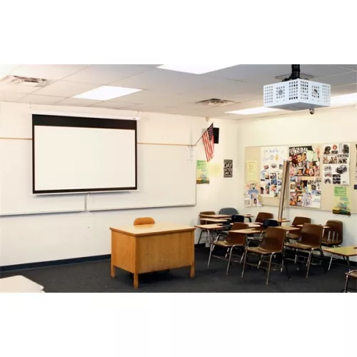 EliteScreens 120" (4:3) manuális fali vászon M120VSR-Pro (244 x 183 cm, Fehér váz)