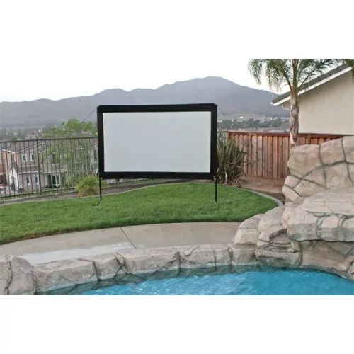 EliteScreens 120" (16:9) mobil szabadtéri vászon OMS120HR2 (266 x 149 cm, Fekete, hátsó vetítésű) + táska