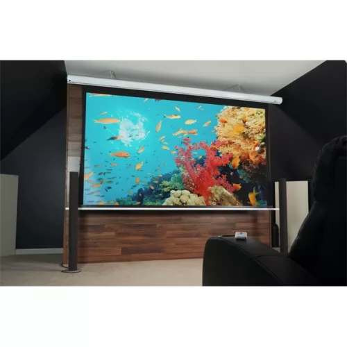 EliteScreens 180" (16:9) motoros fali vászon Saker SKT180XH-E3-AUHD (399 x 224 cm, Fehér, Oldalfeszített)
