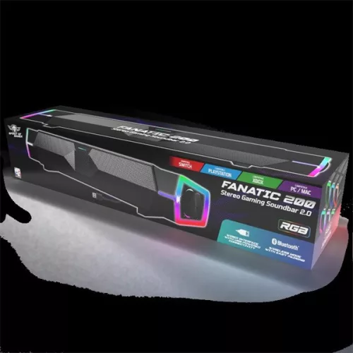 Spirit of Gamer Hangszóró 2.0 - Fanatic 200 (Multiplatform, Bluetooth/USB, fekete)