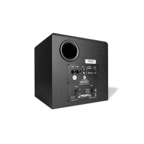 WaveMaster Hangszóró 2.1 - MOODY (65W RMS, Fa mélynyomó, 3,5mm jack, RCA, Fekete)