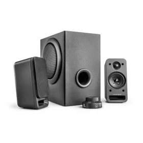   WaveMaster Hangszóró 2.1 - MX3+ (50W RMS, Fa mélynyomó, 3,5mm jack, RCA, Fekete)