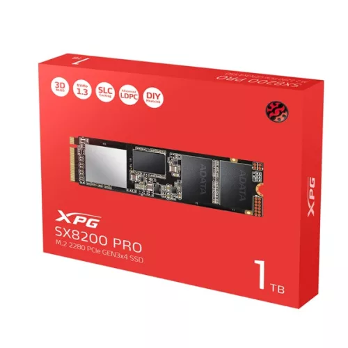 ADATA SSD - 1TB XPG SX8200 Pro (3D TLC, M.2 PCIe Gen 3x4, r:3500 MB/s, w:3000 MB/s)