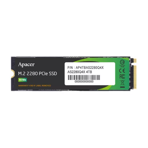 Apacer SSD 2TB - AS2280Q4X-1 Series (PCIe Gen4 x4, Olvasás: 5000 MB/s, Írás: 4400 MB/s)