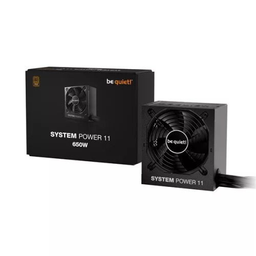 Be Quiet! Tápegység 650W - SYSTEM POWER 11 (80+ Bronze, ATX3.1, PCIe5.1, fekete)