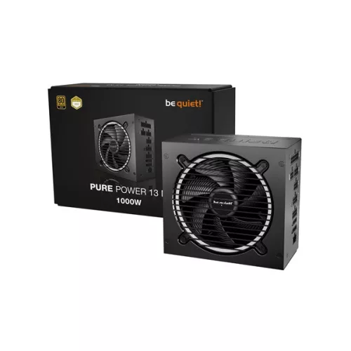 Be Quiet! Tápegység 1000W - PURE POWER 13 M (80+ Gold, ATX3.1, PCIe5.1, moduláris, fekete)