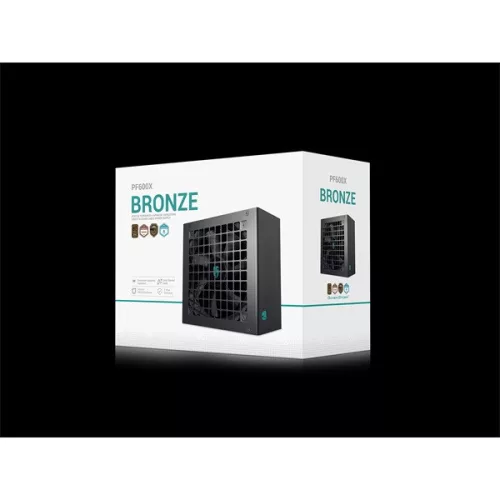 DeepCool Tápegység 600W - PF600X (80 Plus Bronze, Aktív PFC, 12cm )