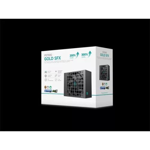 DeepCool Tápegység 750W - Gamerstorm PS750G (80 Plus Gold, SFX, ATX3.1, Aktív PFC, 12cm)