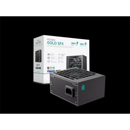 DeepCool Tápegység 750W - Gamerstorm PS750G (80 Plus Gold, SFX, ATX3.1, Aktív PFC, 12cm)