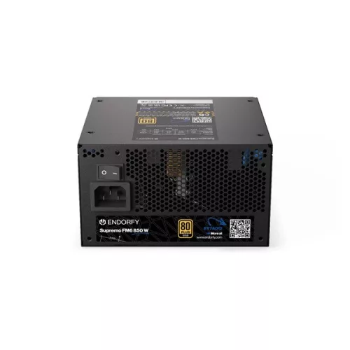 Endorfy Tápegység - Supremo FM6 Gold 850 W (80+ Gold, ATX 3.1, 12cm, fekete)