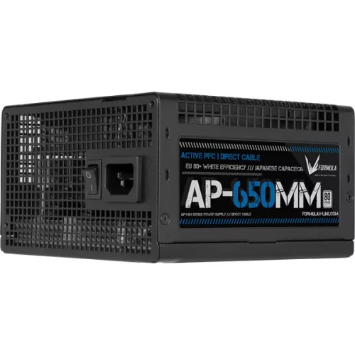 Formula Tápegység 650W - AP-650MM (80 Plus, Aktív PFC, 12cm)