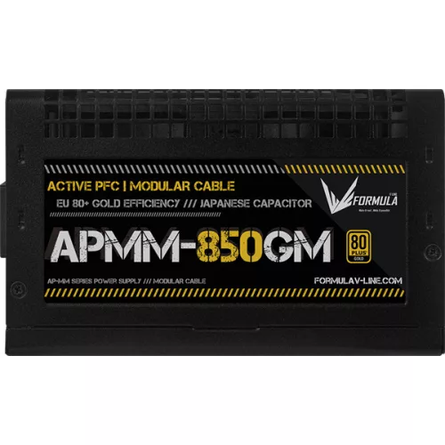 Formula Tápegység 850W - APMM-850GM (80 Plus Gold, ATX3.1/PCIe 5.1, Aktív PFC, 14cm, Full Moduláris)