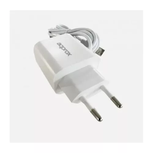 APPROX Telefontöltő - USB Type-C, 18W gyorstöltő, Fehér + 1m USB Type-C kábel, Fehér