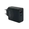 APPROX Telefontöltő - USB Type-C, USB-A port, 45W gyorstöltő + 1m USB Type-C kábel, Fekete