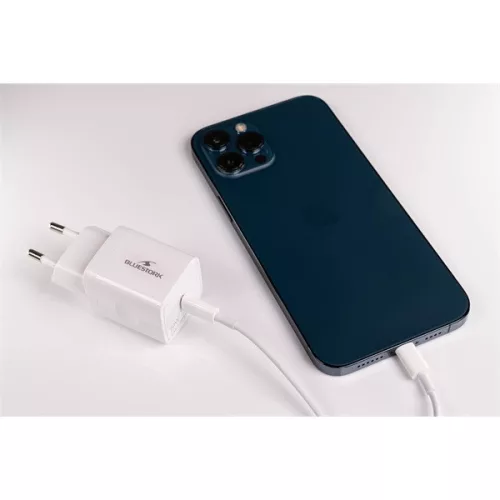 Bluestork Hálózati töltő - PW-20-C (USB-C, 20W, fehér)