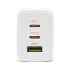 Bluestork Hálózati töltő - PW-65-CCA/0C (2xUSB-C, USB-A, 65W, fehér)