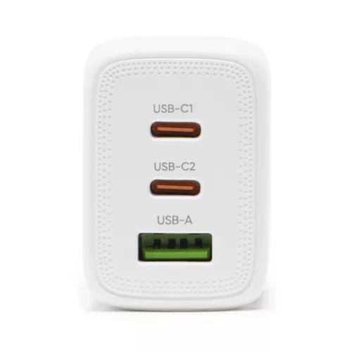 Bluestork Hálózati töltő - PW-65-CCA/0C (2xUSB-C, USB-A, 65W, fehér)