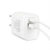 Delight Telefon töltő  - 1db Type-C + 1db USB PD20W gyorstöltéssel, Fehér