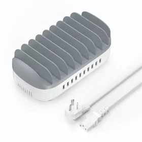   ORICO Töltő állomás - DUK-10P-V1-EU-WH (10x USB-A, 5V2.4A x5, 120W, fehér)