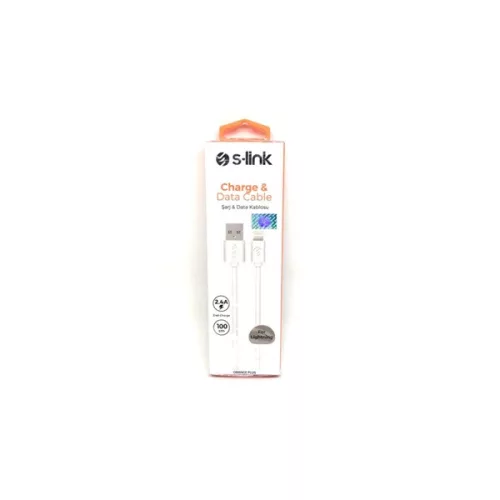 S-Link kábel - IP-KC17B (2.4A, Lightning, 100cm adat+töltőkábel, fehér)