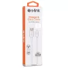 S-Link kábel - AND-KC19B (2.4A, Micro USB, 100cm adat+töltőkábel, fehér)