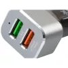 S-Link Autós töltő - Swapp SW-QAC40M (7W, USB, 1x5V 2.4A + 1x Quick charge 3.6-6.5V, 3A/6.5-9V, 2A/9-12V, 1.5A)
