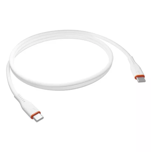 S-Link kábel - SL-X280E (3A, 60W, Gyorstöltés, Type-C to Type-C 100cm adat+töltőkábel, fehér)