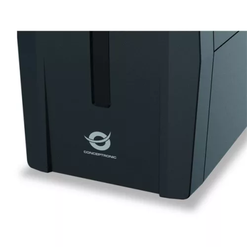 Conceptronic Szünetmentes  850VA - ZEUS02ES (2x Schuko, line-interaktív, RJ45 vonalvédelem, USB, fekete)