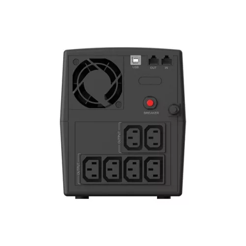 Conceptronic Szünetmentes  1500VA - ZEUS08E (6x IEC C13, line-interaktív, RJ45 vonalvédelem, HID USB, fekete)