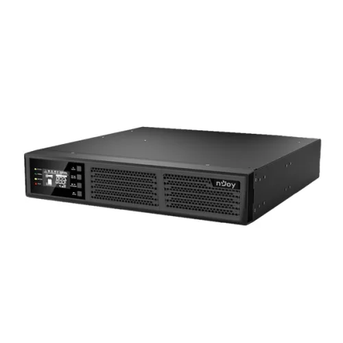 NJOY Szünetmentes 3000VA - Runa 3000 (On-line, RS232, USB, szoftver, LCD kijelző, 2U rack)